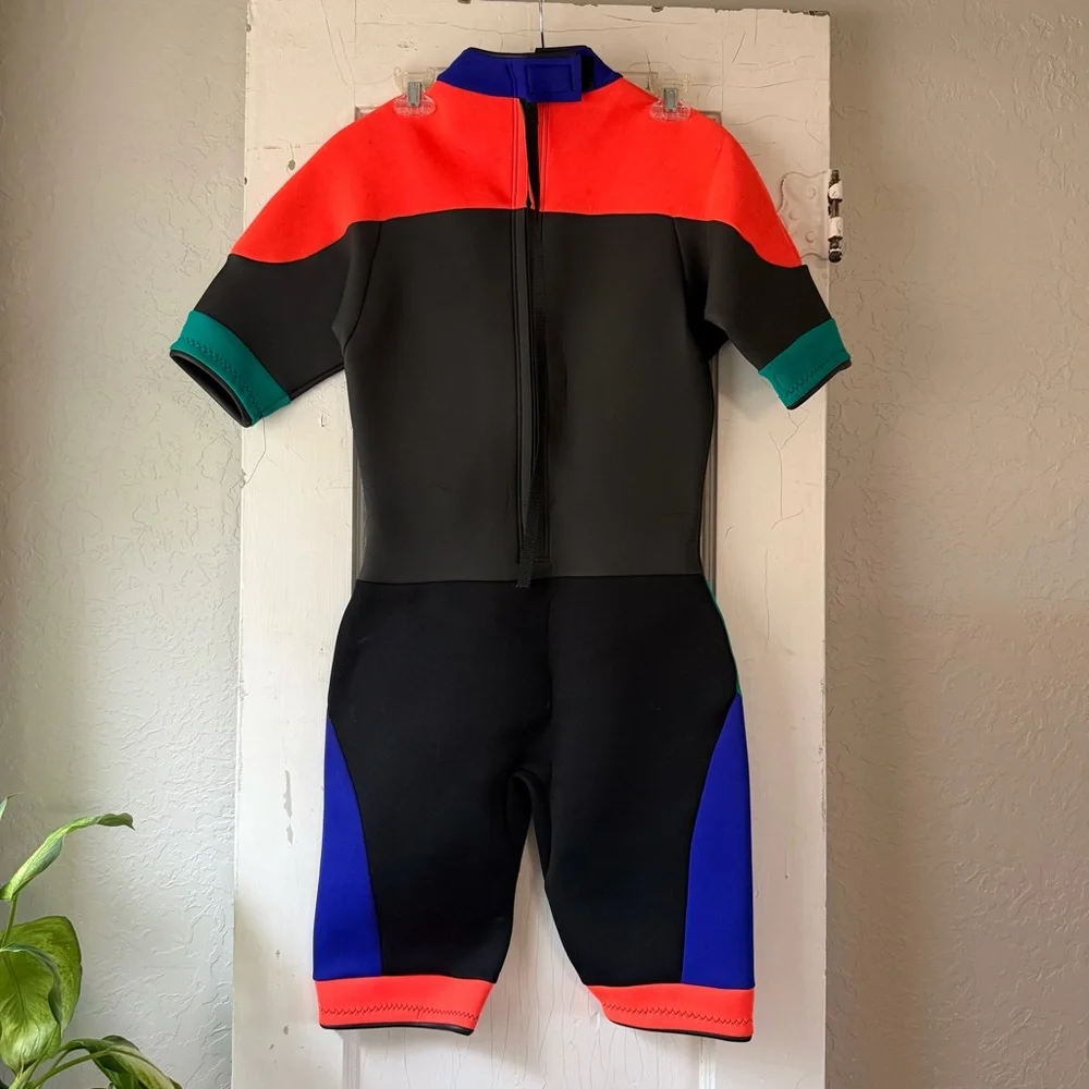 Sun Sports Short Sleeve Wetsuit Women’s Medium‎ Colorblock Surf Swim Suit
